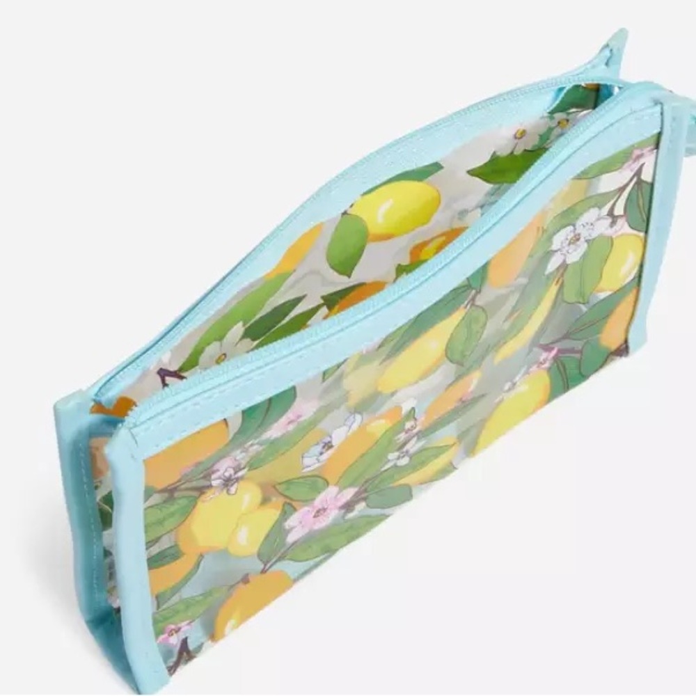 TT: Vera Bradley Lemon Grove Clear Wristlet Cosmetic Case - Picture 4 of 11